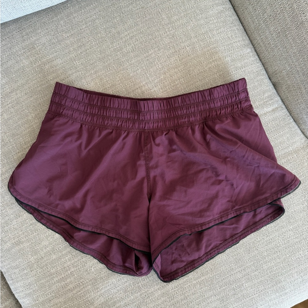 Lululemon Women's Burgundy Purple Athletic Gym Running Shorts Size 4